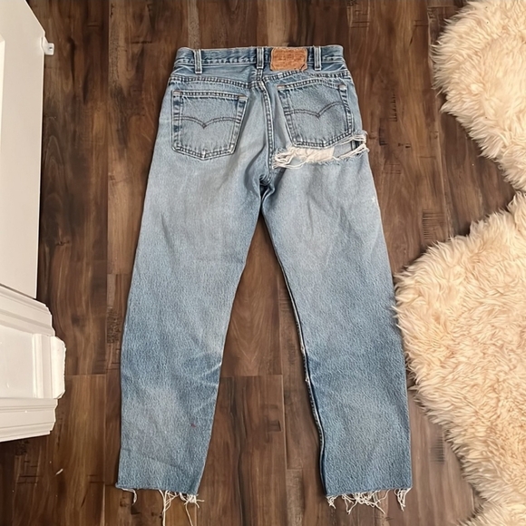 Vintage 501 Levi's with Butt Rip - Picture 2 of 5
